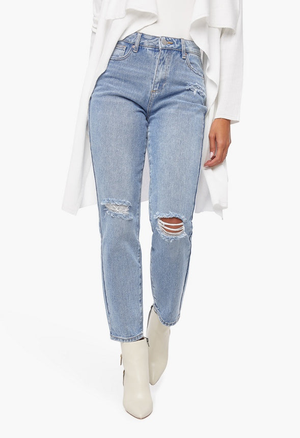 Larisa Tapered Destructed Jeans Panoramic