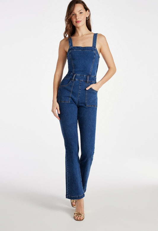 Sleeveless Denim Jumpsuit Collective