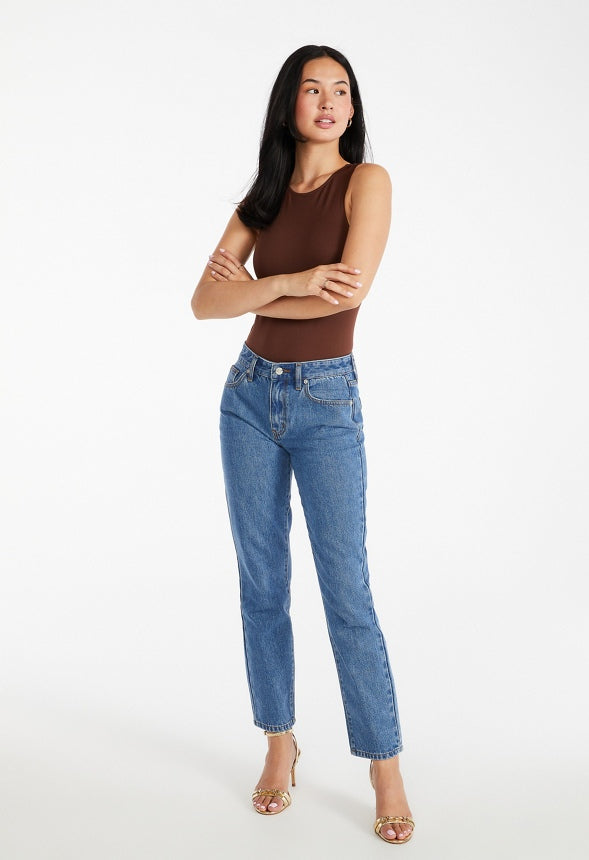 Brook Vintage Mid Rise Ankle Straight Leg Jeans Faze