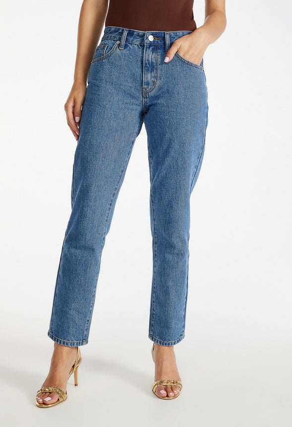 Brook Vintage Mid Rise Ankle Straight Leg Jeans Faze