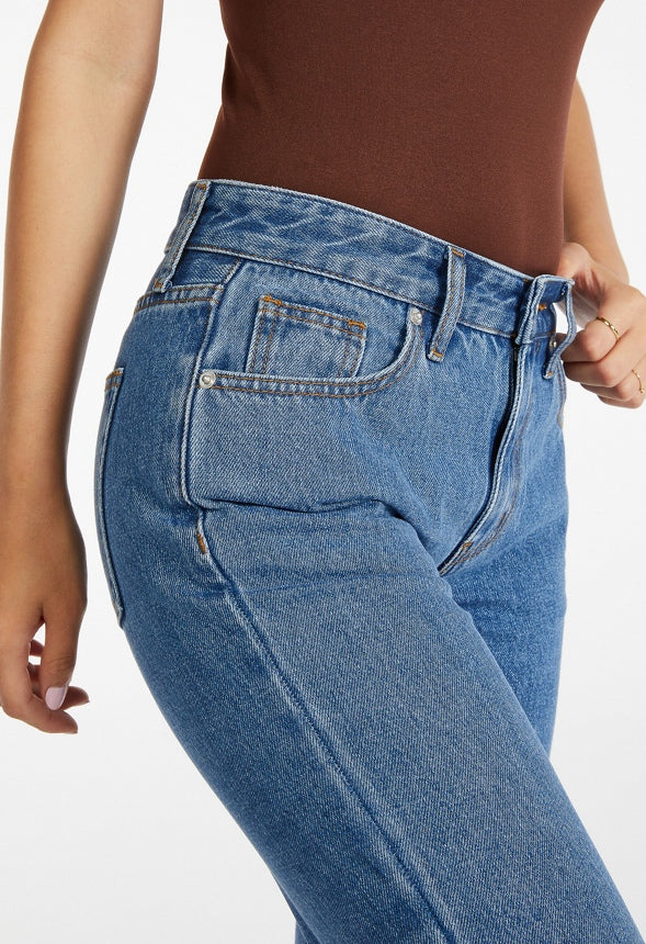 Brook Vintage Mid Rise Ankle Straight Leg Jeans Faze