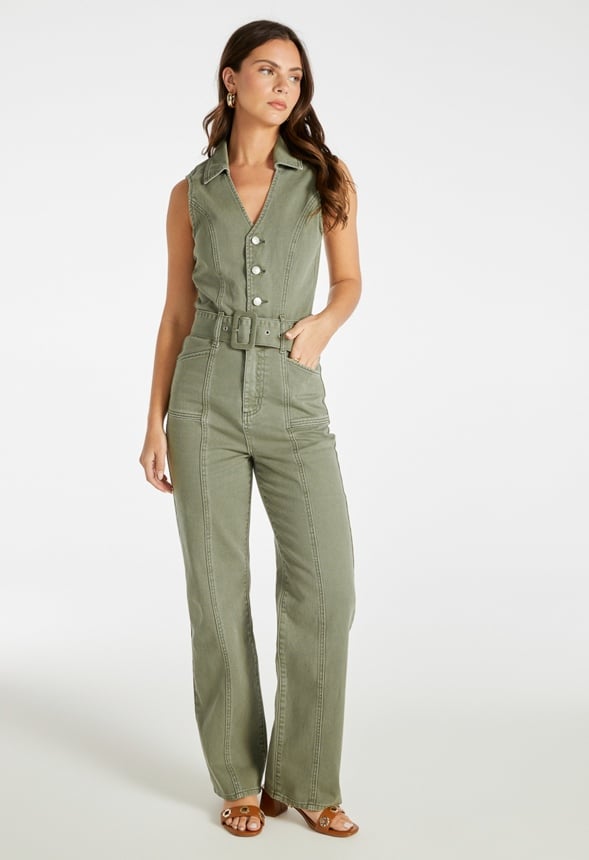 Utility Belted Jumpsuit Capulet Olive