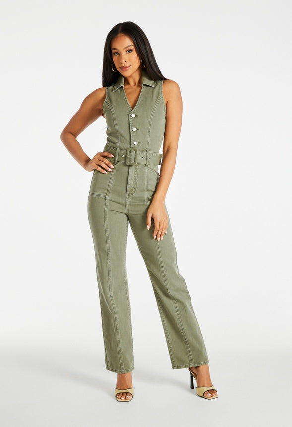 Utility Belted Jumpsuit Capulet Olive