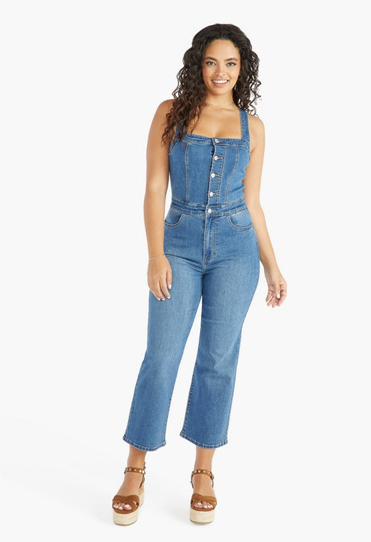 CLEO 70S DENIM JUMPSUIT Collective