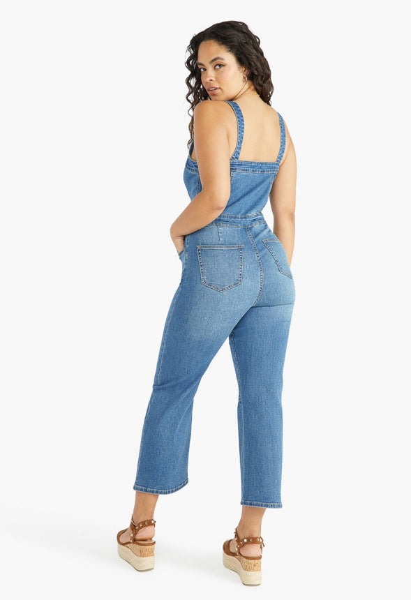 CLEO 70S DENIM JUMPSUIT Collective