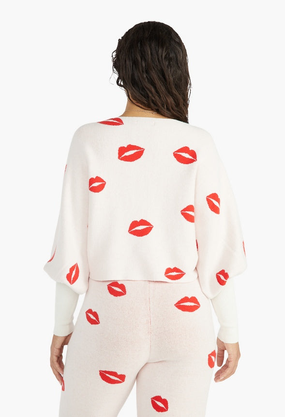 BLOUSON SLEEVE SWEATER Marshmallow Multi - Lips