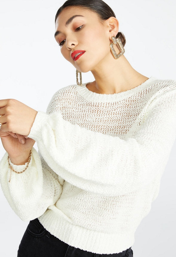 EASY FIT SPRING SWEATER Marshmallow