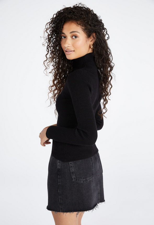 Sweater Rib Top Black Caviar