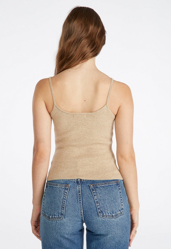 Soft Sweater Cami Top Taupe