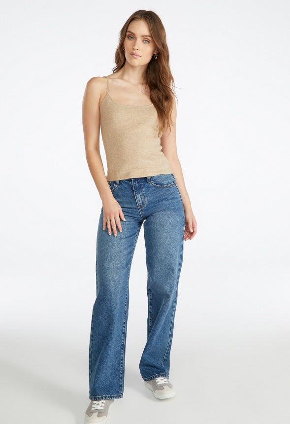 Soft Sweater Cami Top Taupe