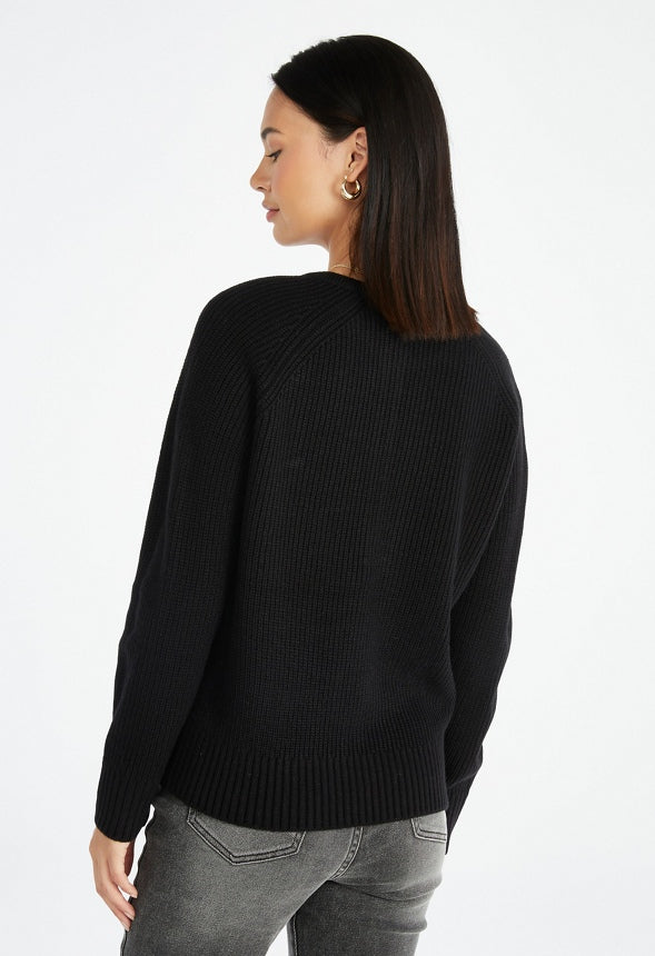Henley Sweater Black Caviar