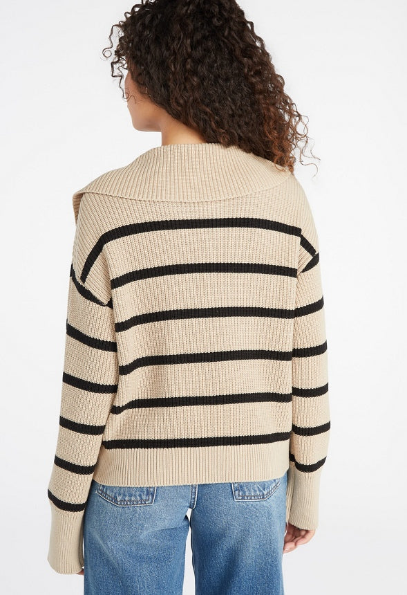 Bell Sleeve Sweater Portabella/Caviar