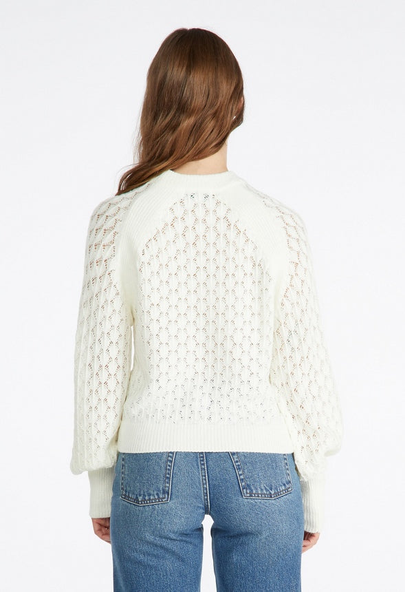 Pointelle Stitch Sweater Marshmallow