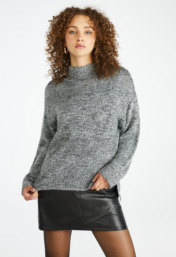 Cozy Spacedye Sweater Heather Grey