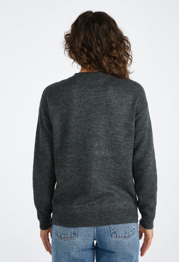 Crew Neck Sweater Dark Charcoal