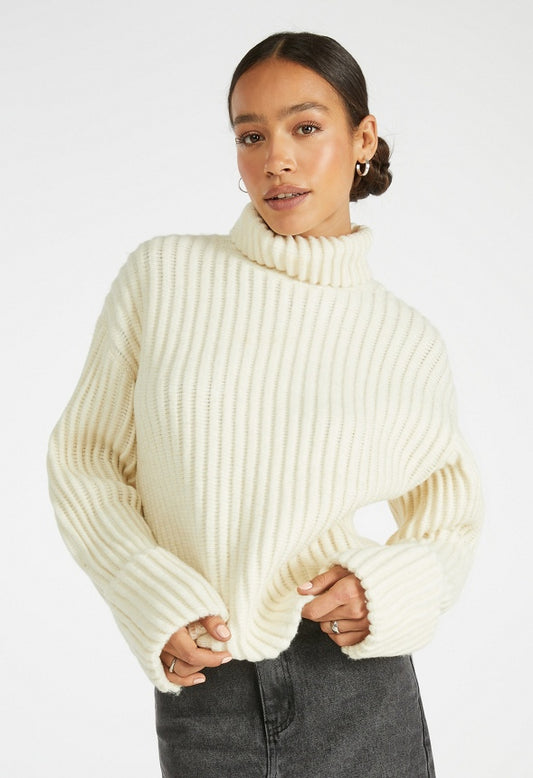 Ottoman Turtleneck Sweater Marshmallow