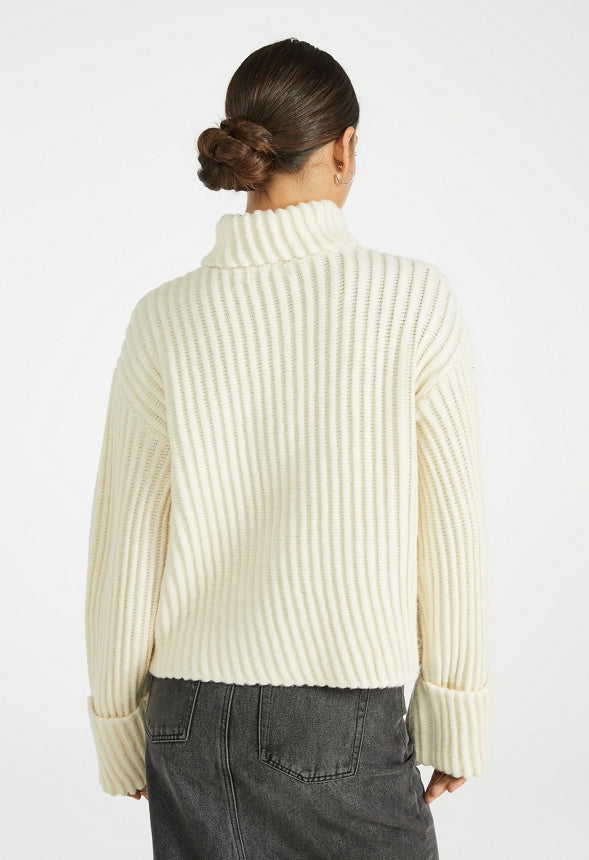 Ottoman Turtleneck Sweater Marshmallow