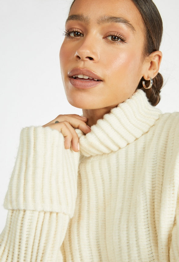 Ottoman Turtleneck Sweater Marshmallow