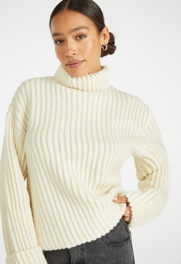Ottoman Turtleneck Sweater Marshmallow