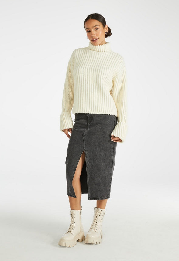 Ottoman Turtleneck Sweater Marshmallow