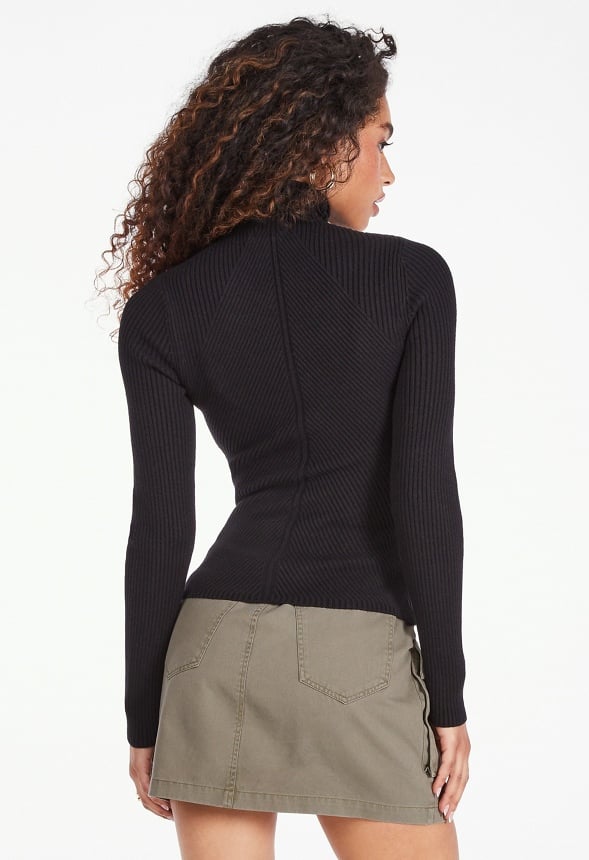 Sweater Rib Top Black Caviar