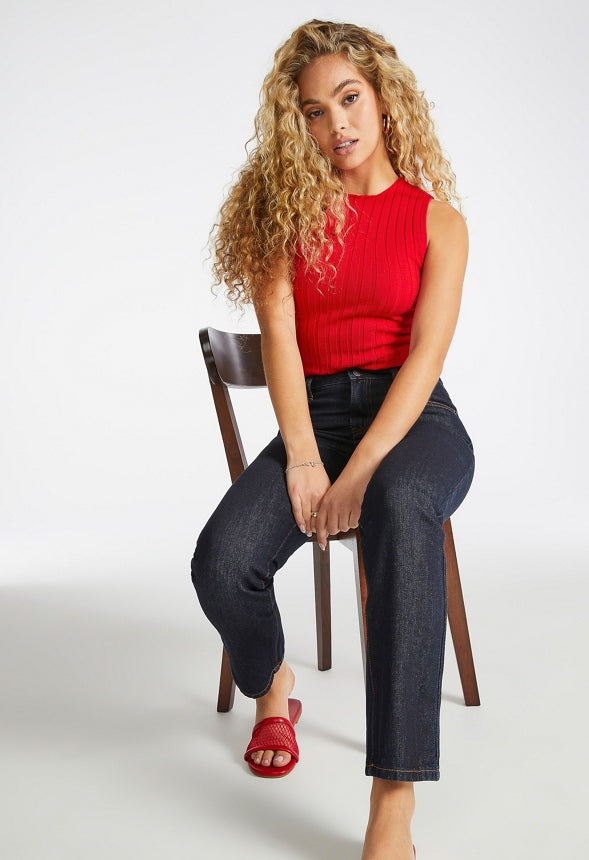 Wide Rib Tank Salsa Red