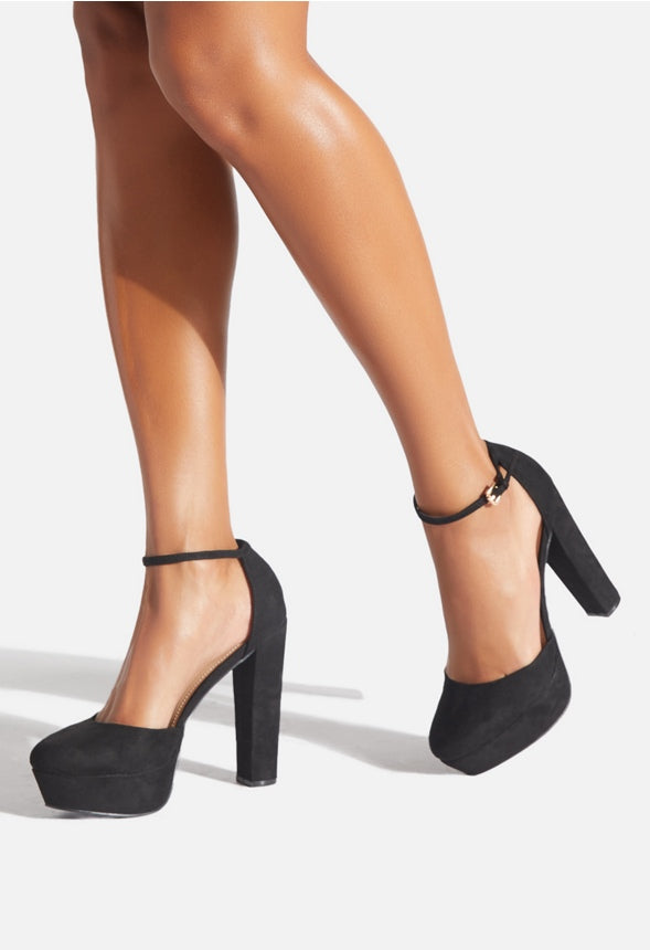 SABRINA BLOCK HEEL PUMP Black