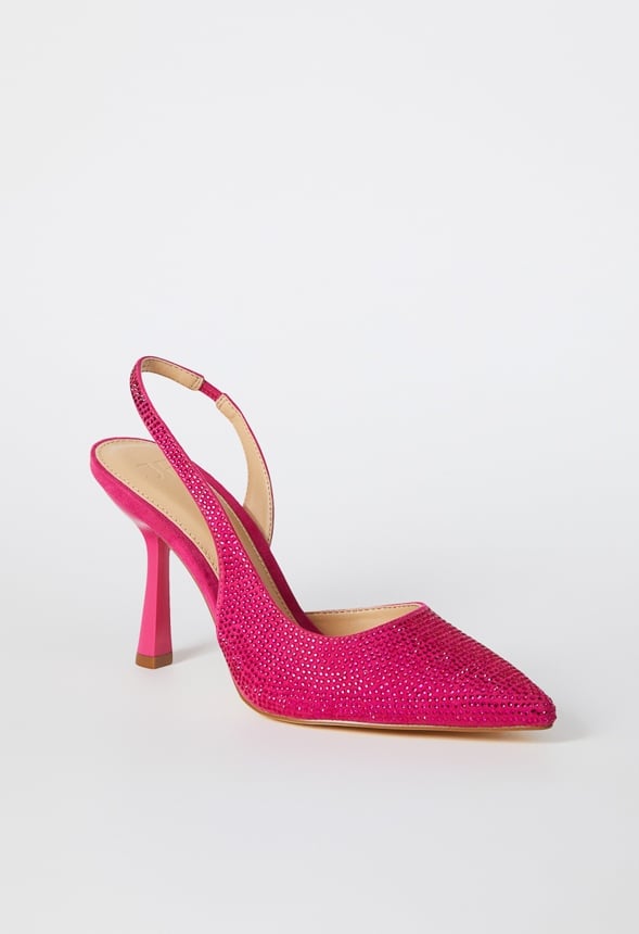 Brit Sling-Back Flared Pump Fuchsia