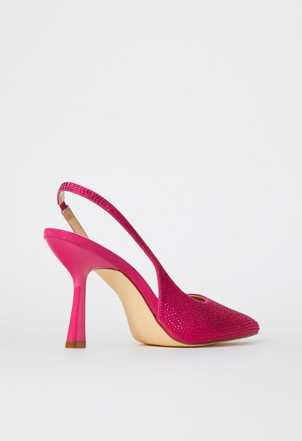 Brit Sling-Back Flared Pump Fuchsia