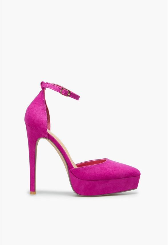 RISH ANKLE WRAP PUMP Berry