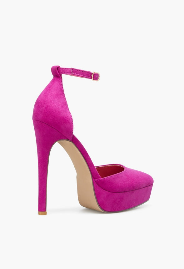 RISH ANKLE WRAP PUMP Berry