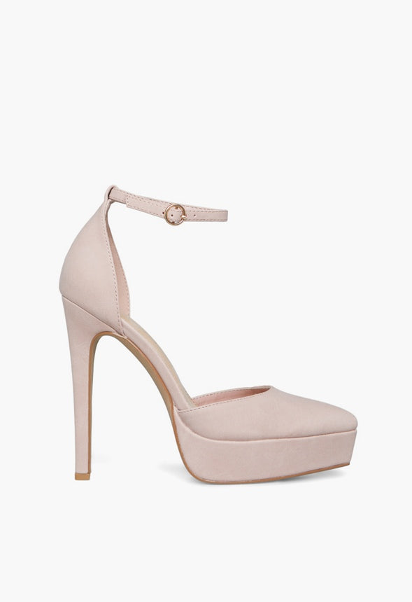 RISH ANKLE STRAP PUMP Blush
