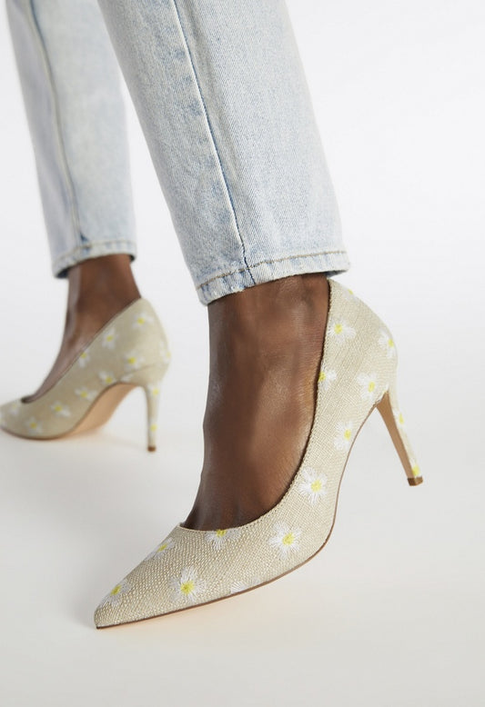 Khloy Classic Pump Natural Ditsy Floral