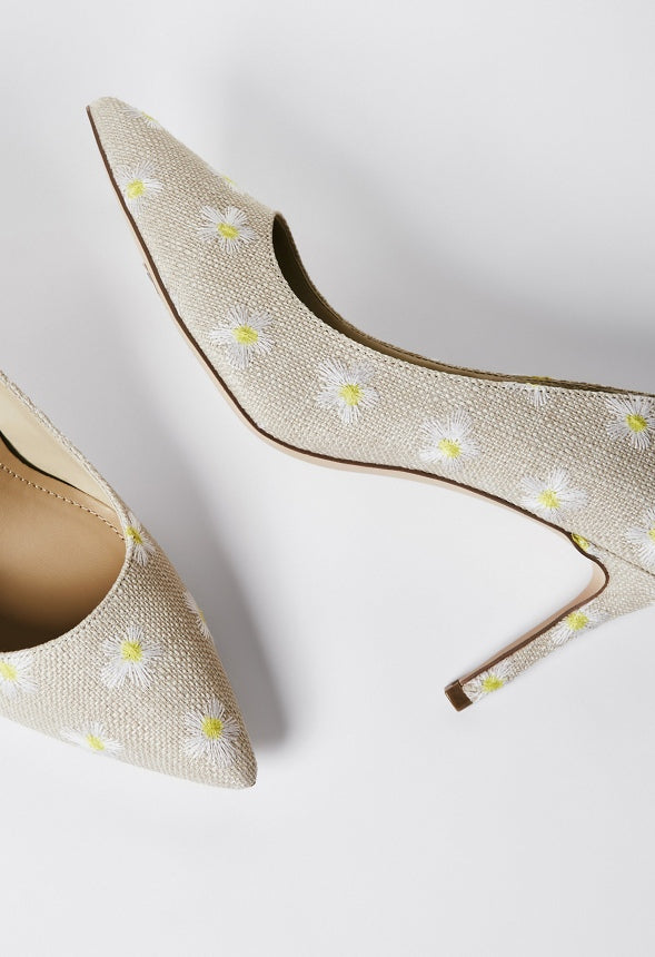 Khloy Classic Pump Natural Ditsy Floral