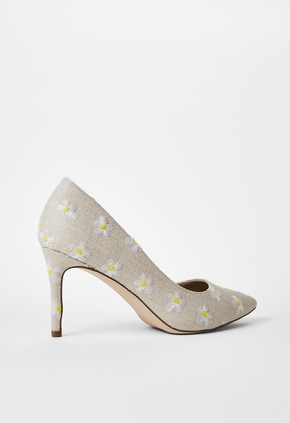 Khloy Classic Pump Natural Ditsy Floral