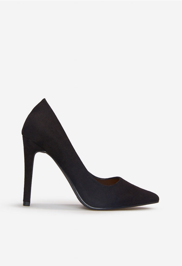 GISSELLE POINTED-TOE PUMP Black Micro