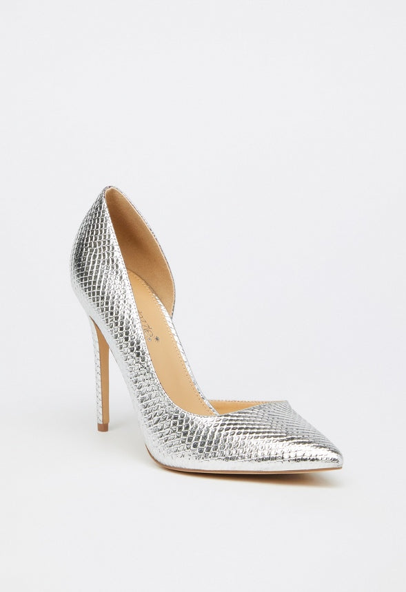 Annakay Pointed-Toe Pump Silver
