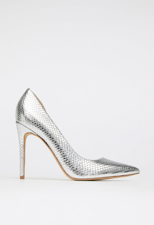 Annakay Pointed-Toe Pump Silver