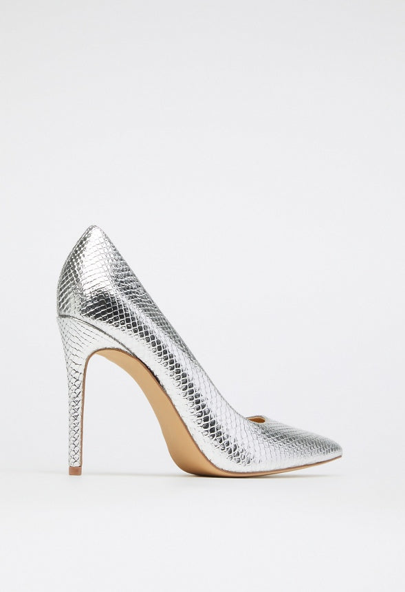 Annakay Pointed-Toe Pump Silver