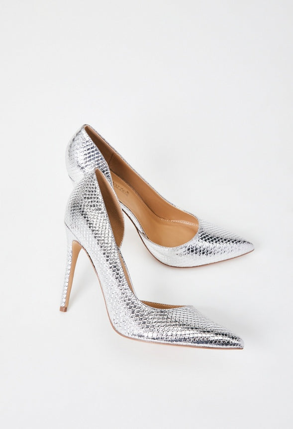Annakay Pointed-Toe Pump Silver