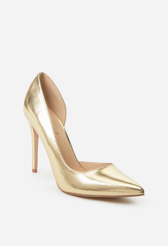 Annakay Pointed Toe Pump Gold