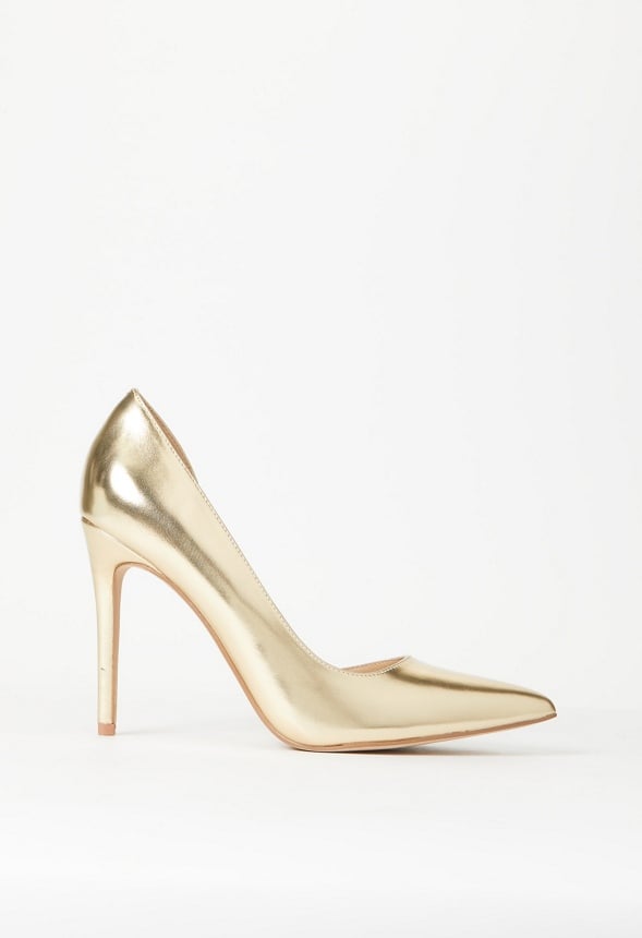 Annakay Pointed Toe Pump Gold