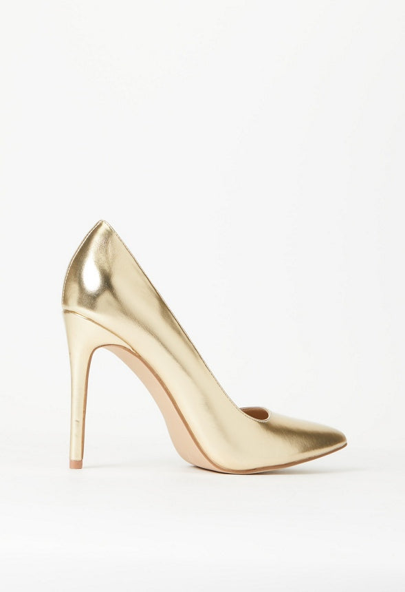 Annakay Pointed Toe Pump Gold