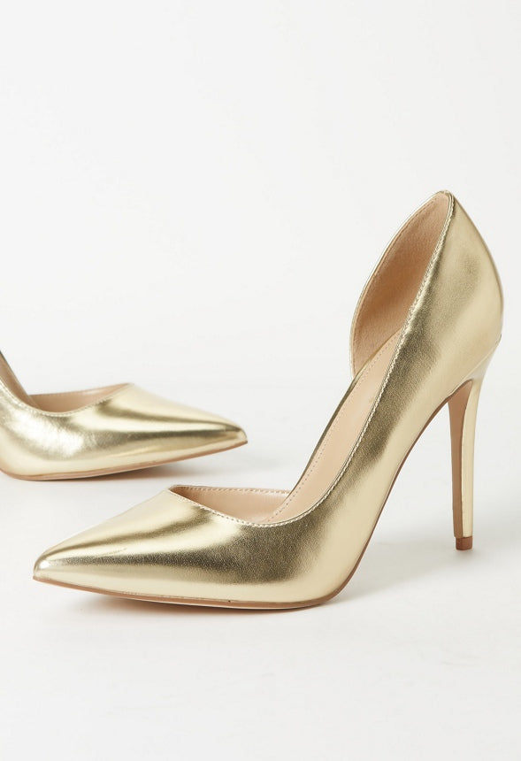 Annakay Pointed Toe Pump Gold