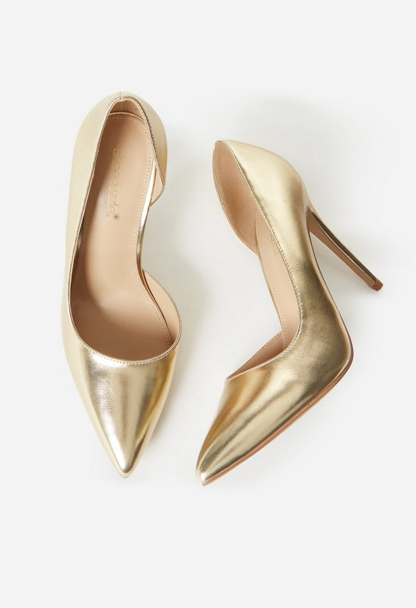 Annakay Pointed Toe Pump Gold