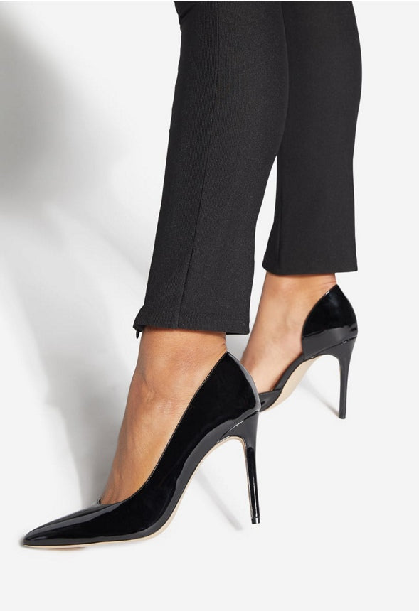 Annakay Pointed Toe Pump Black Caviar