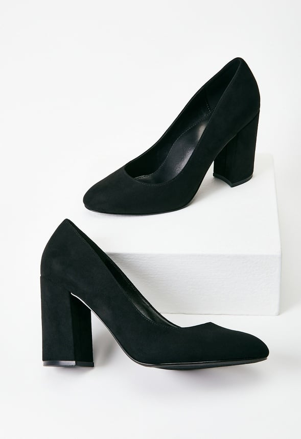 Daphne Block Heel Pump Black