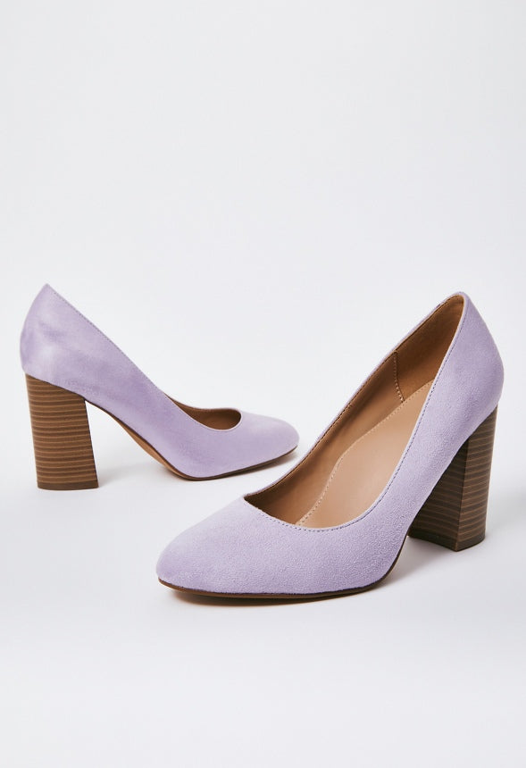 Daphne Block Heel Pump Orchid Petal