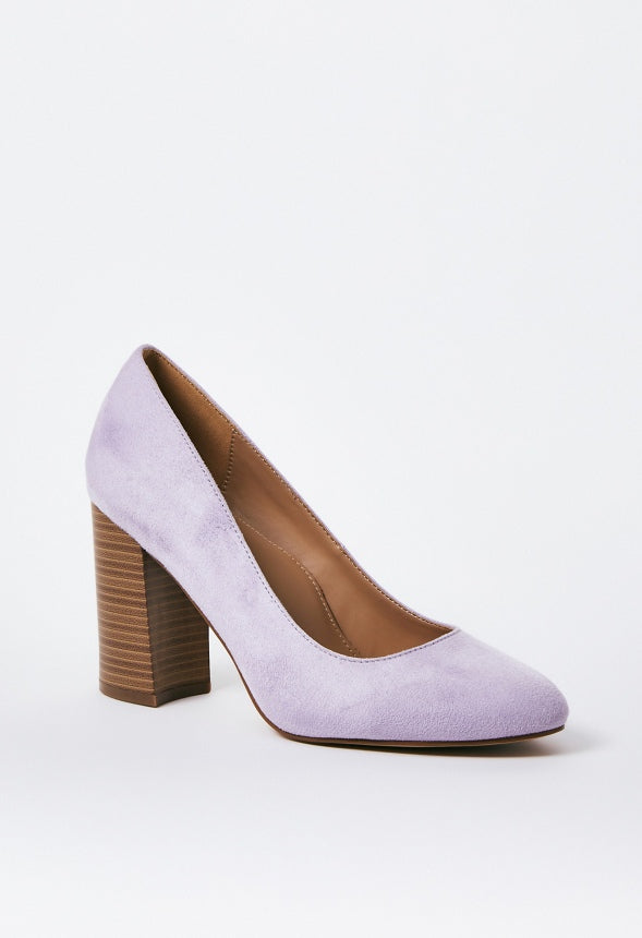 Daphne Block Heel Pump Orchid Petal