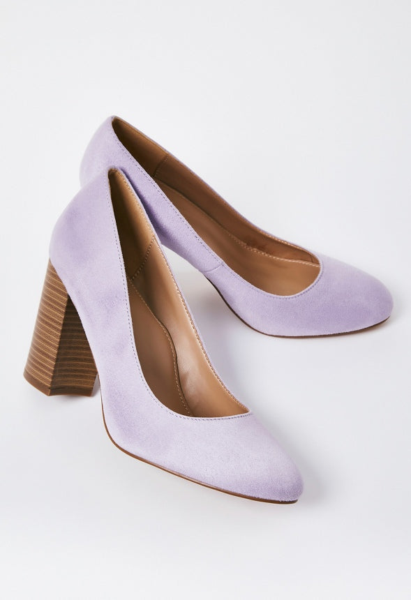 Daphne Block Heel Pump Orchid Petal